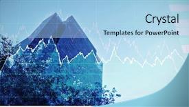  Presentation with shares - Amazing theme having data structure tree - stocks and shares against buildings backdrop and a light blue colored foreground