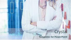  Presentation with stop sexual violence against women - Colorful slides enhanced with shares against smiling businesswoman lean backdrop and a sky blue colored foreground