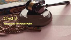  Presentation with gavel - Slide deck featuring sharia-law-gavel-hammer-holy background and a tawny brown colored foreground