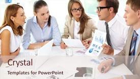  Presentation with new business ideas - Presentation theme having sharing new ideas at meeting background and a lemonade colored foreground