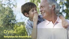  Presentation with sharing - Presentation theme enhanced with sharing secret - closeup of a young boy background and a tawny brown colored foreground