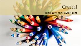  Presentation with inspiration - Presentation theme enhanced with sharp-colorful-pencils-on-watercolor background and a blonde colored foreground