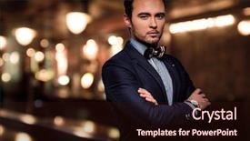  Presentation with night club - Audience pleasing slide set consisting of sharp dressed dandy fashionista backdrop and a wine colored foreground