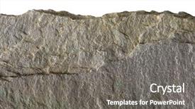  Presentation with stepping stone - Presentation having edges - sharp edge of flat rock background and a gray colored foreground