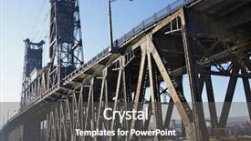  Presentation with max - Theme featuring max - sharp image of bridge railing background and a dark gray colored foreground