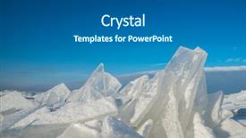  Presentation with ice blue - Presentation enhanced with sharp pieces of ice background and a  colored foreground