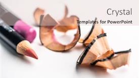  Presentation with pencils - Colorful PPT layouts enhanced with sharp-red-lip-pencils-lying backdrop and a lemonade colored foreground