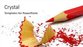  Presentation with wood - Audience pleasing presentation consisting of sharpened pencil and wood shavings backdrop and a white colored foreground