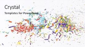  Presentation with shaving - Slides enhanced with sharpened pencil wood shavings background and a  colored foreground