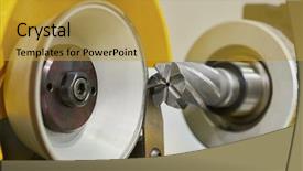  Presentation with steel mill - Slide set featuring sharpener - sharpening rapid steel mill background and a gold colored foreground