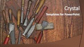  Presentation with wood carving - Presentation theme having sharpening stones strop over wood background and a tawny brown colored foreground