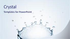  Presentation with water splash - Theme having shattered - beautiful splash of water falling background and a sky blue colored foreground