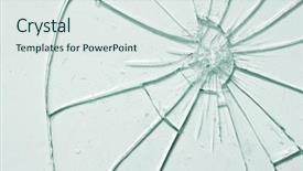  Presentation with coronavirus break fraud - Cool new PPT theme with shattered - break glass background close up backdrop and a sky blue colored foreground