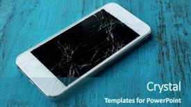  Presentation with mobile phone on car - Cool new presentation theme with female doctor wearing virtual reality glasses isolated on white background backdrop and a  colored foreground.