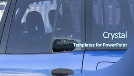  Presentation with vehicle - Slide set enhanced with shattered car window from vehicle background and a ocean colored foreground