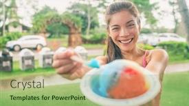  Presentation with shave - PPT layouts enhanced with shave-ice-hawaii-asian-woman background and a mint green colored foreground