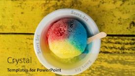  Presentation with dessert - Cool new theme with shave-ice-hawaii-local-food backdrop and a yellow colored foreground