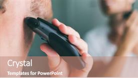  Presentation with trim - Cool new theme with shaving beard using electric trim backdrop and a coral colored foreground