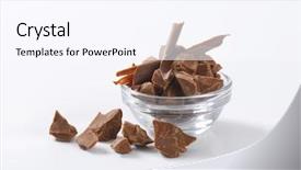  Presentation with broken glass - Presentation theme enhanced with shavings in the glass background and a  colored foreground