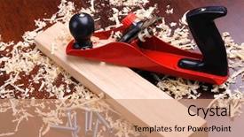  Presentation with brick - Cool new theme with shavings of wood brick and red plane backdrop and a coral colored foreground