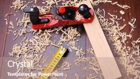  Presentation with brick - Colorful slide deck enhanced with shavings-of-wood-brick backdrop and a coral colored foreground