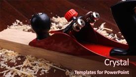  Presentation with brick - Slides having shavings-of-wood-brick background and a tawny brown colored foreground