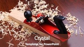  Presentation with shaving - PPT theme featuring shavings of wood brick background and a  colored foreground