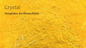  Presentation with graphite - Slide deck featuring shavings of yellow graphite pencil background and a gold colored foreground