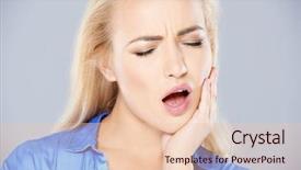  Presentation with mouth tooth - Amazing presentation design having she frowns in pain backdrop and a lemonade colored foreground