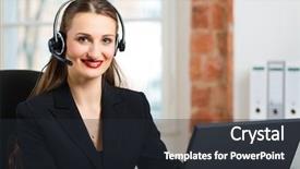  Presentation with front office - Slide deck enhanced with she has a customer pitch background and a  colored foreground