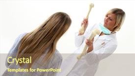  Presentation with broken bone - Cool new PPT theme with she has broken her bone backdrop and a tawny brown colored foreground