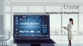  Presentation with done - PPT theme consisting of she has done great work mixed media background and a light gray colored foreground