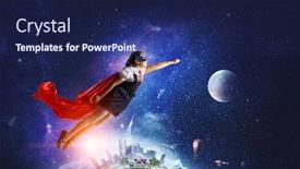  Presentation with skills - Audience pleasing PPT layouts consisting of she has super skills backdrop and a navy blue colored foreground