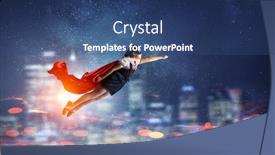  Presentation with skills - Beautiful presentation design featuring she has super skills backdrop and a ocean colored foreground