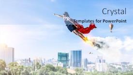  Presentation with skills - PPT layouts having she has super skills background and a light blue colored foreground