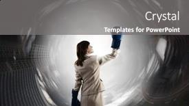  Presentation with winner - PPT theme with she-is-absolute-winner background and a gray colored foreground