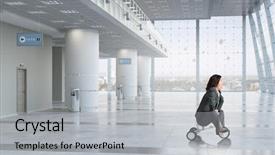  Presentation with acting - Cool new slides with free funny - she is acting backdrop and a light gray colored foreground