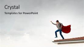  Presentation with city - Audience pleasing slides consisting of she is city guardian mixed backdrop and a light gray colored foreground