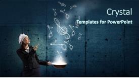  Presentation with idea - Theme having she-is-going-to-cook background and a ocean colored foreground