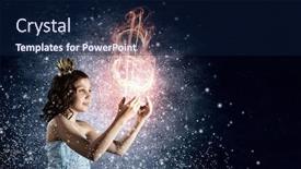  Presentation with princess - Audience pleasing PPT theme consisting of she is little princess mixed media backdrop and a navy blue colored foreground