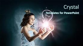  Presentation with princess - Colorful slide deck enhanced with she is little princess mixed media backdrop and a navy blue colored foreground