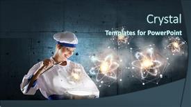  Presentation with magician - Beautiful slides featuring she is magician as cook backdrop and a tawny brown colored foreground