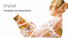  Presentation with science - Audience pleasing slides consisting of she-is-mastering-the-science backdrop and a white colored foreground