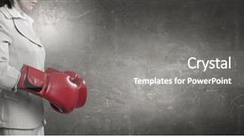  Presentation with give - Colorful slide set enhanced with she is not going backdrop and a  colored foreground