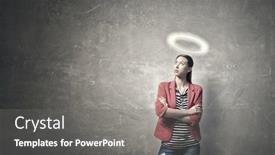  Presentation with pretty 3d animation - Colorful theme enhanced with she-is-pretty-and-innocent backdrop and a  colored foreground