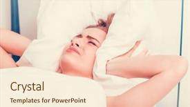 Presentation with insomnia - Cool new presentation with she is stressed and sleepless backdrop and a cream colored foreground