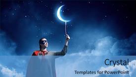  Presentation with media - Amazing theme having she is super woman mixed backdrop and a teal colored foreground