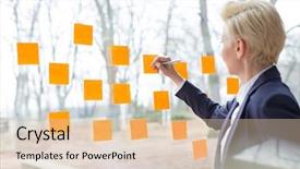  Presentation with blue and orange business - Amazing PPT theme having she is to do next backdrop and a lemonade colored foreground