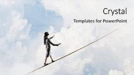  Presentation with blindfolded - Presentation consisting of she is walking blindfolded mixed media background and a white colored foreground