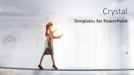  Presentation with blindfolded - Beautiful PPT layouts featuring she is walking blindfolded mixed media backdrop and a white colored foreground